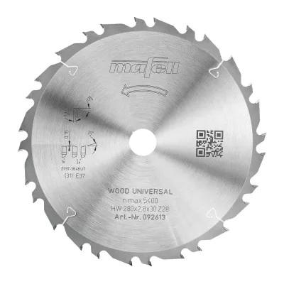 Pílový kotúč KSB-WU 280 GT, HW, 280 x 2,8 x 30 mm, Z28-4, 3WZ/FZ, Wood Universal